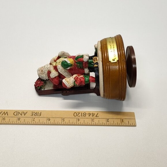 House Of Lloyd "A Tight Fit" Christmas Collectible Wind-Up Musical Santa See Vid - Picture 8 of 9